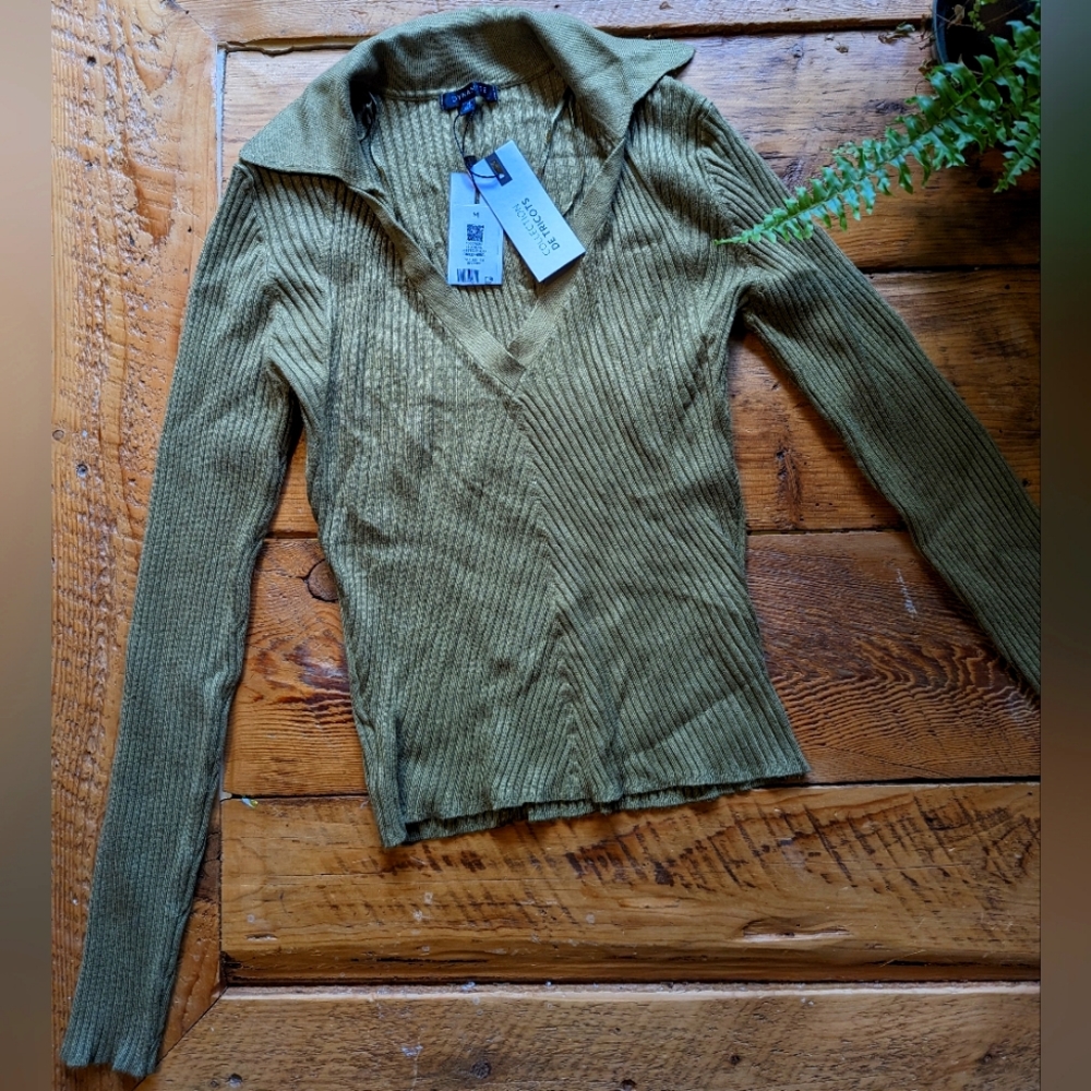 Dynamite Olive Long Sleeve Top